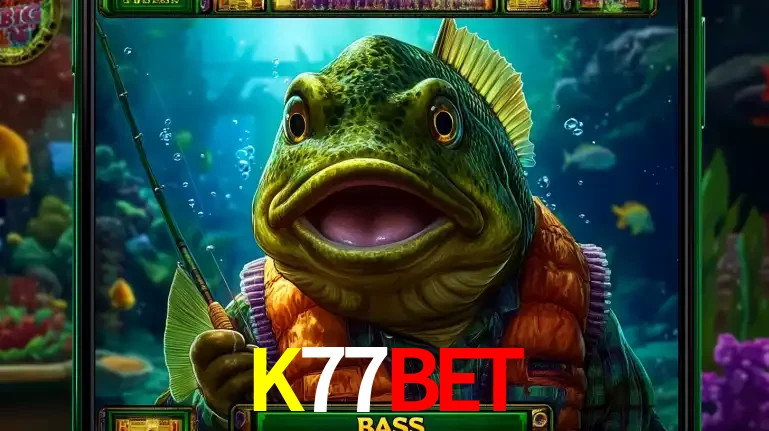 Personagem de peixe pescador do popular jogo de slot com tema de pescaria, uma das emocionantes opções de caça-níqueis para jogar e ganhar no cassino K77BET.